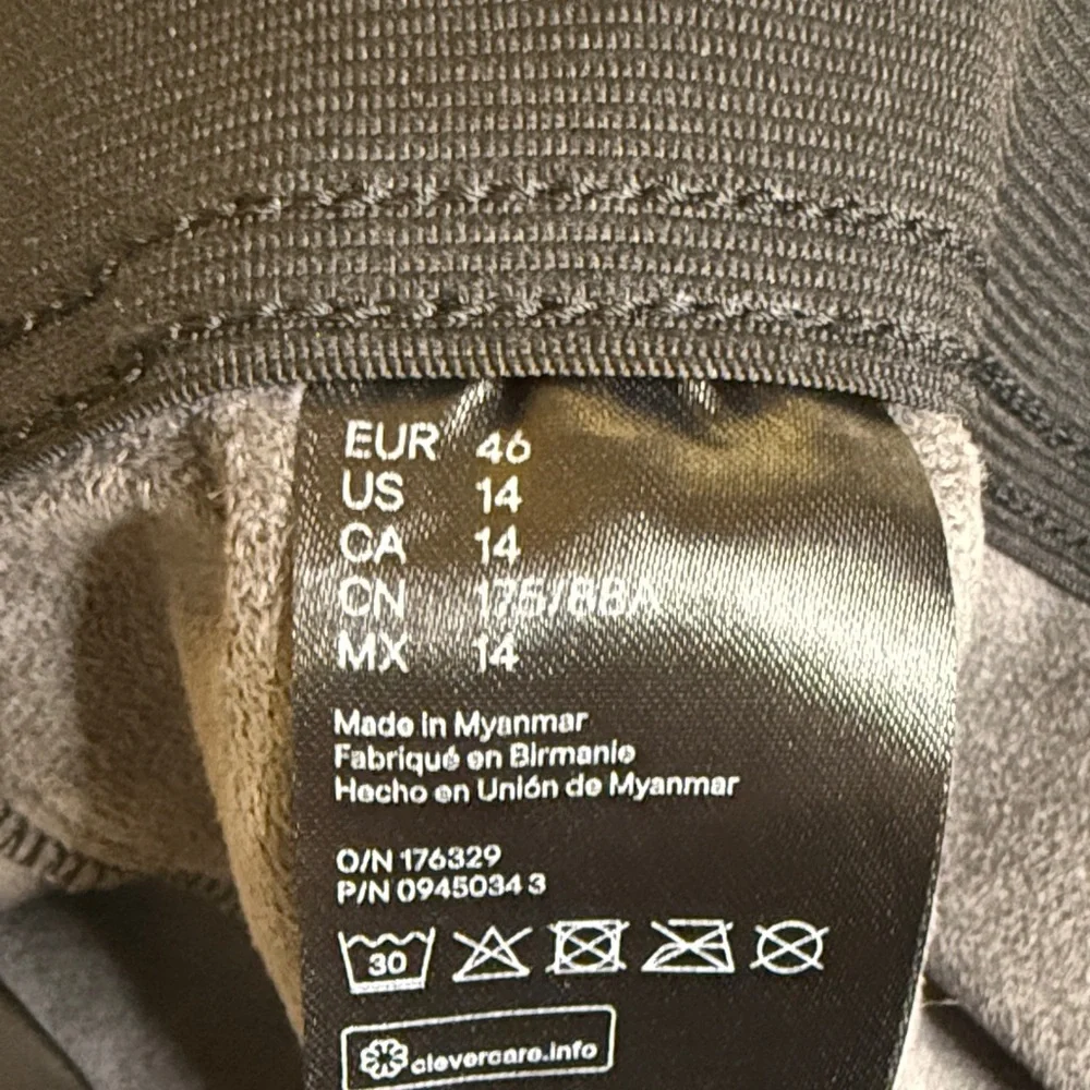 H&M Black Leather Pants size 14